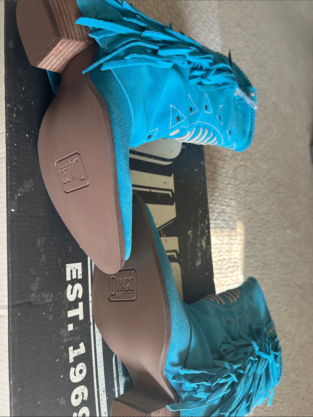 Dingo Spirit Trail Blue Boots with Flaw NWT 7.5 - Picture 6 of 10